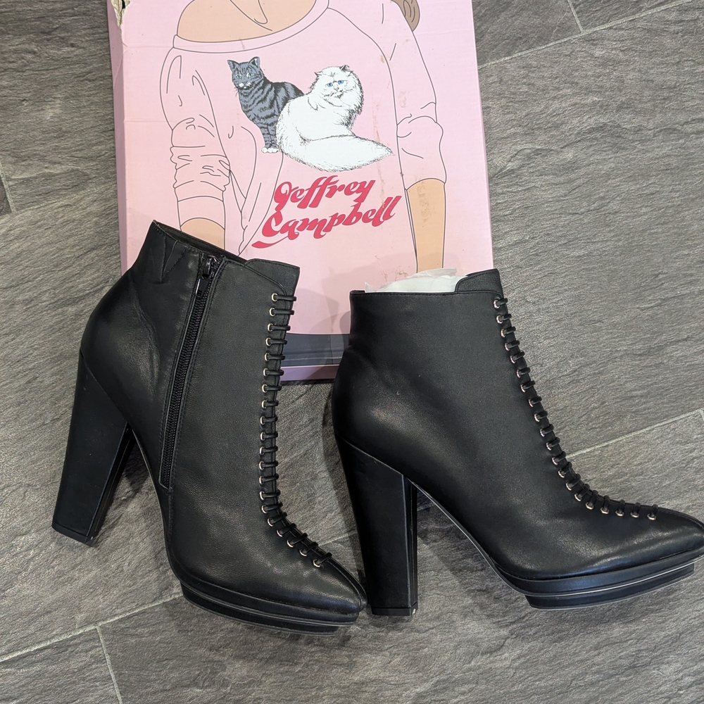 Jeffrey Campbell Black Heeled Boots